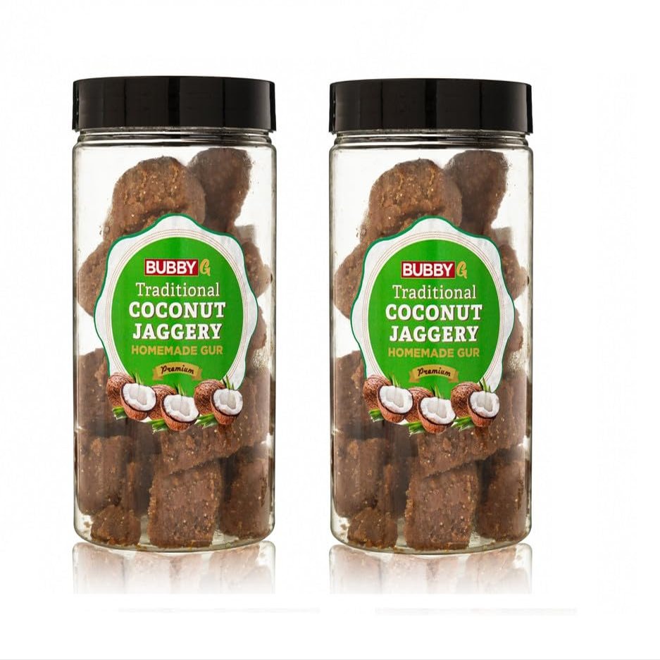 BUBBY G Coconut Gur |Pure, Natural, No Preservatives Added 500gm(Pack of 2)