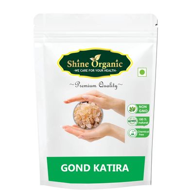 Shine Organic Gond Katira High Cooling Properties- (200 GM) Gondh Katira Gum | Gond Katira, Natural Superfood Edible Gum