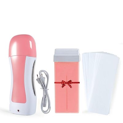 AFFLANO Designers Roll-on Wax Hair Removal Wax Kit - Wax Warmer Machine/Wax Refill Cartridge and Wax Strip Full Wax Kit Ideal for Hair Removing and Waxing for Women (Color As Per Avaibility)