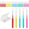 Huakaile 50 Pieces Braces Brushes for Cleaning with Storage Case, Interproximal Interdental Brush Between Teeth, 5 Colors Braces Floss Picks Oral Dental Hygiene Toothpick Tooth Cleaner (50) view 1