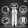 WMARK NG-992 Premium Cordless Rechargeable IPX6 Fully Waterproof 3 Head Electric Shaver Wet & Dry Rotary Shaver for Men with Magnetic Suction Super-Fast Charge 60 minutes Runtime LED Digital Display view 2