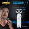 WMARK NG-992 Premium Cordless Rechargeable IPX6 Fully Waterproof 3 Head Electric Shaver Wet & Dry Rotary Shaver for Men with Magnetic Suction Super-Fast Charge 60 minutes Runtime LED Digital Display view 4