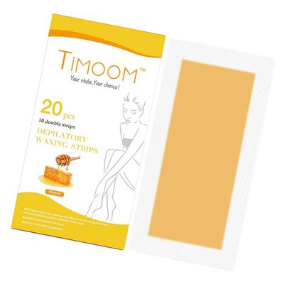LOSA 20pcs Dual-sided Depilatory Waxing Strips Cold Wax Bikini Hair Remover Honey