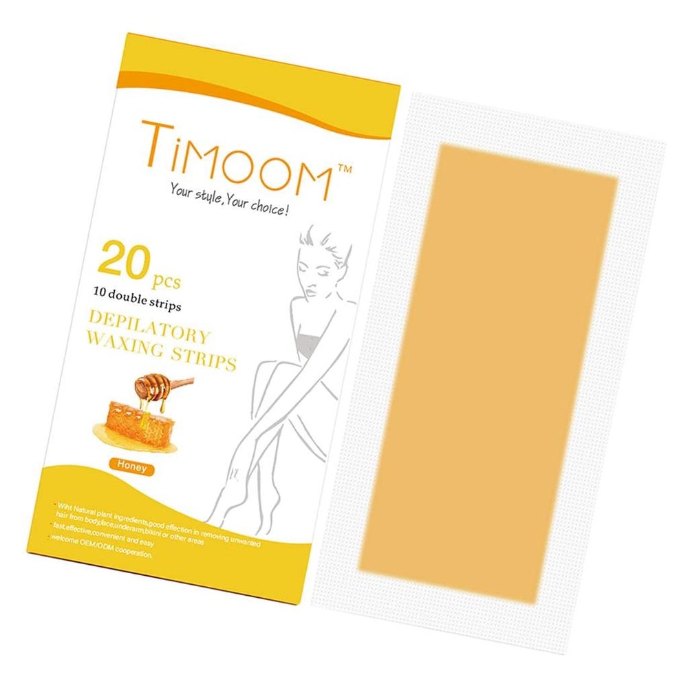 LOSA 20pcs Dual-sided Depilatory Waxing Strips Cold Wax Bikini Hair Remover Honey