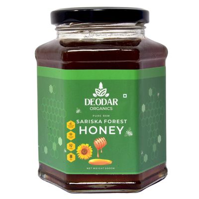 Deodar Organics' Wild Sariska Forest Natural & Raw Honey| Fresh Unprocessed & Unheated Original Honey| No Additives Or Preservatives| 100% Pure (250 GM)