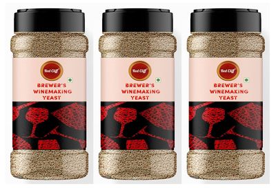 RED CLIFF Brewer's Yeast | Fast Fermentation Yeast | Combo Pack of 3 | High Tolerance 15% V/V | Yeast for Making | (Brewer's Yeast | 100gx3 |)