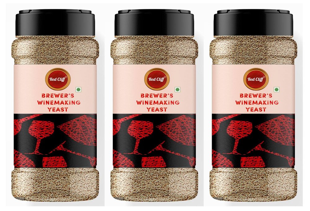 RED CLIFF Brewer's Yeast | Fast Fermentation Yeast | Combo Pack of 3 | High Tolerance 15% V/V | Yeast for Making | (Brewer's Yeast | 100gx3 |)
