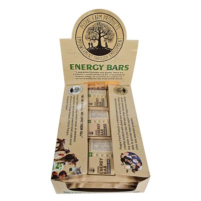 Peepal Farm Handmade Vegan Energy Bars Pack of 12 (50g each) Chocolate flavour | No Added Sugar or Preservatives or Artificial Flavors