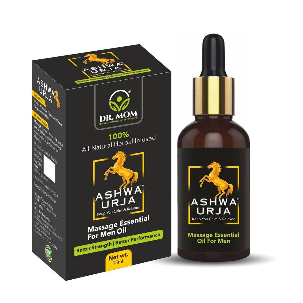 DR. MOM Ayurvedic Men's Massage Oil | Revitalize Energy, Strengthen Muscles, Promote Relaxation - 15 ml