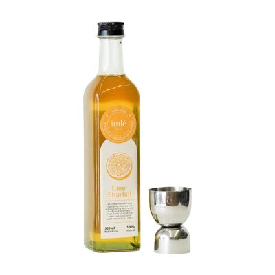 imle Lime Sharbat | Classic Lime infused with secret indian ingredients | Ready Mocktail & Cocktail Syrup |WineDine Pack (500 ML) with Peg Measure(30/60 ML)