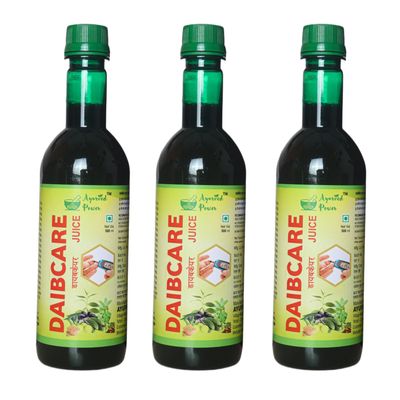 Ayurved Power Daibcare Care Juice (500ML) | Helps Control Blood Sugar Level & Reduces Bad Cholesterol | Ayurvedic Health Juice For Diabetic Care | Diabetes Care Pack of 3