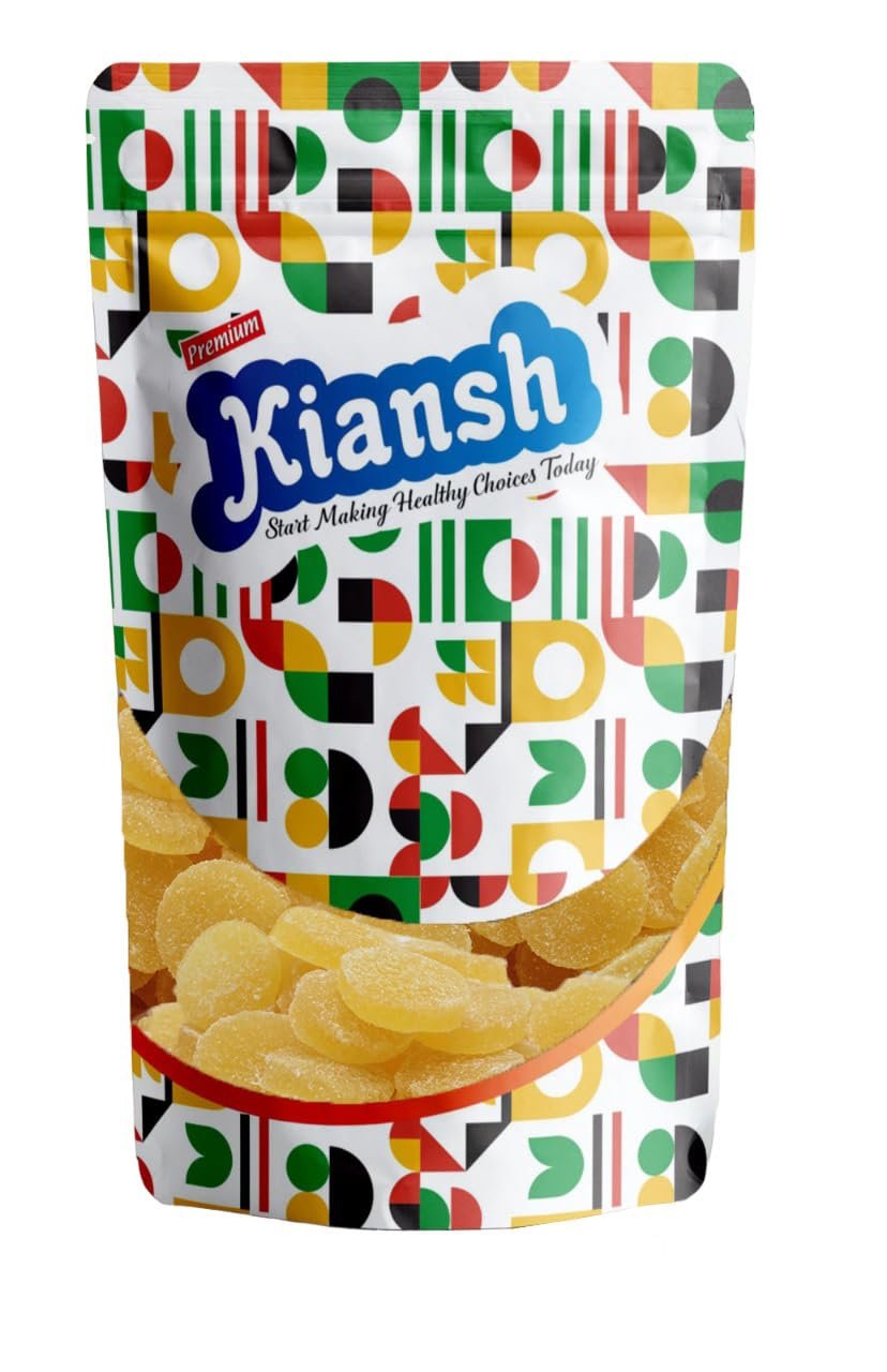 Kiansh Dried Pineapple Coin 400 Grams (200g X 2)  Family-Friendly Tasty, Softy & Chewy Healthy Pineapple Flavor Candies Loved by Kids, Great for Trail Mixes |Candied Pineapple Coin Perfect For Hiking and Travel Enthusiasts | No Added Sugar, Vegan Fr