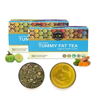 Teacurry Tummy Fat Tea (60 Tea Bags, 2 Month Pack) - Lose Weight Around your Belly | Slim Belly | For Men and Women