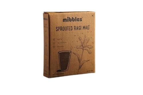 Mibbles Ragi Malt Drink Mix | 400g | 25% Ragi (Finger Millet) | Instant Health drink for Kids