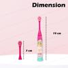 FunBlast Cartoon Electric Toothbrushes For Girls,Vibrating Motion Toothbrushes With Replacement Brush Head,Soft Electric Battery Powered Toothbrushes For 3+ Years Kids (Battery Included,Pink),1 count view 2