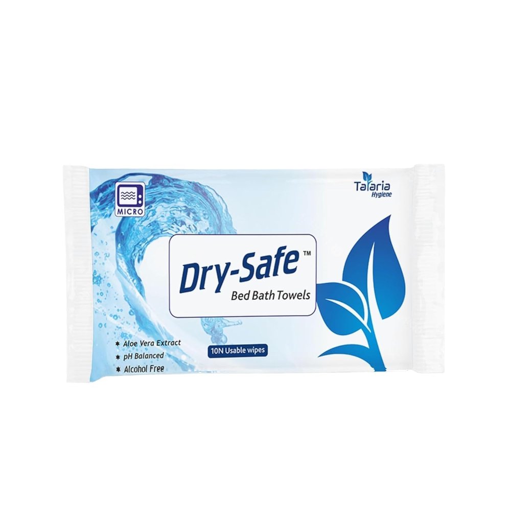 Dry-Safe Bed Bath Towel - 10 Pcs Big Wet Wipes For Adults Patients Home and Travel (Pack of 3)