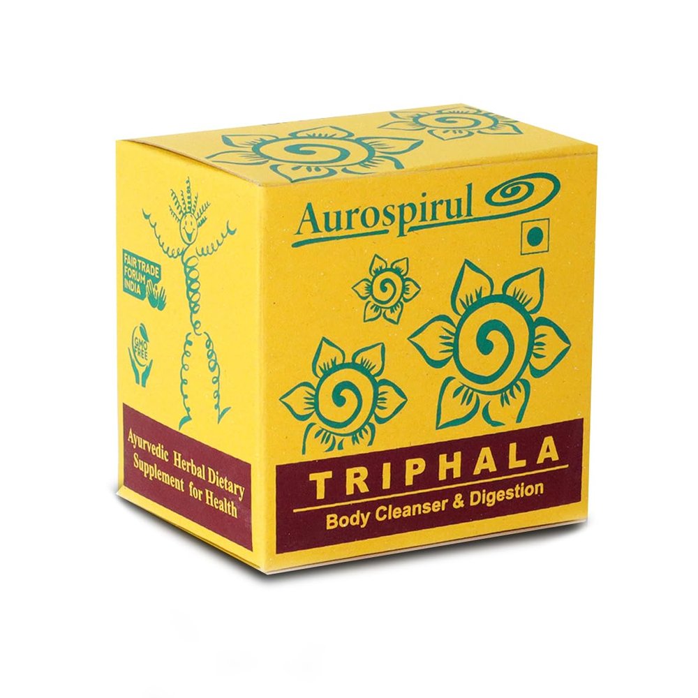 Aurospirul Organic Certified Triphala  100 Veg Capsules (Pack of 1)