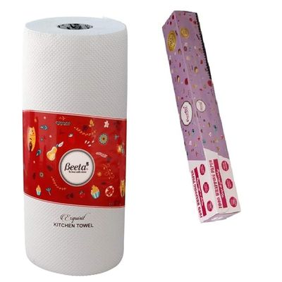 Food Wrapping Paper roll with Kitchen Towel Paper Roll/Kitchen Essentials - Combo of Food Wrapping Paper (20 mtrs) & Kitchen Towel Roll 10 Inches - Jumbo Thick 100pulls- Natural Fiber