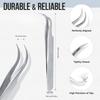 Hair Line Professional Stainless Steel Slant Tip Tweezer/Threading Tool for Upper Lip, Nail Art, Eyebrows, Ingrown Hair, Face n Body Hair Removal view 2