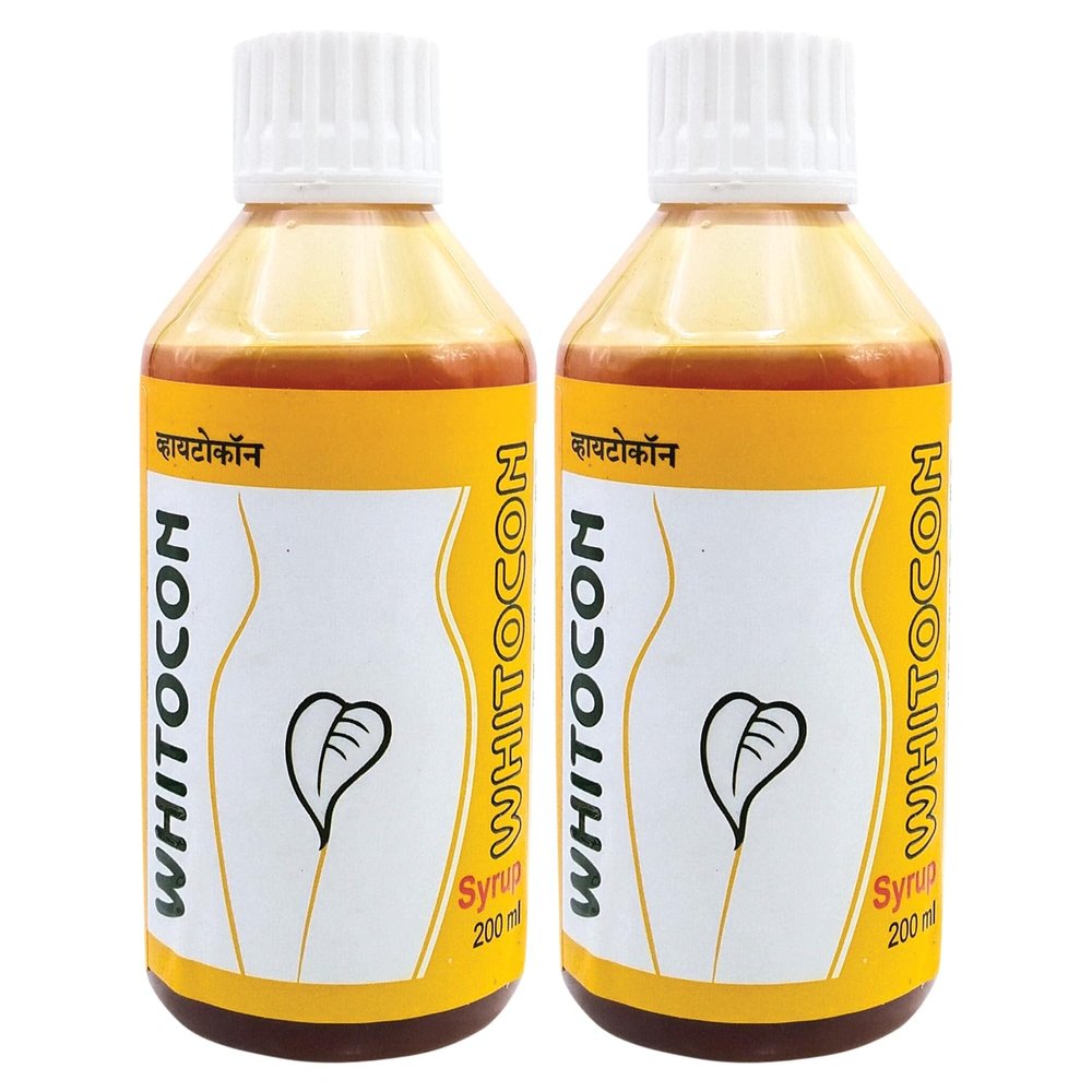 Whitocon Syrup Pack of 2 I Ayurvedic Leucorrhoea Medicine I Women Wellness I Healthy Regular Menstruation & Periods I Harmonal Balance Overcome PCOS