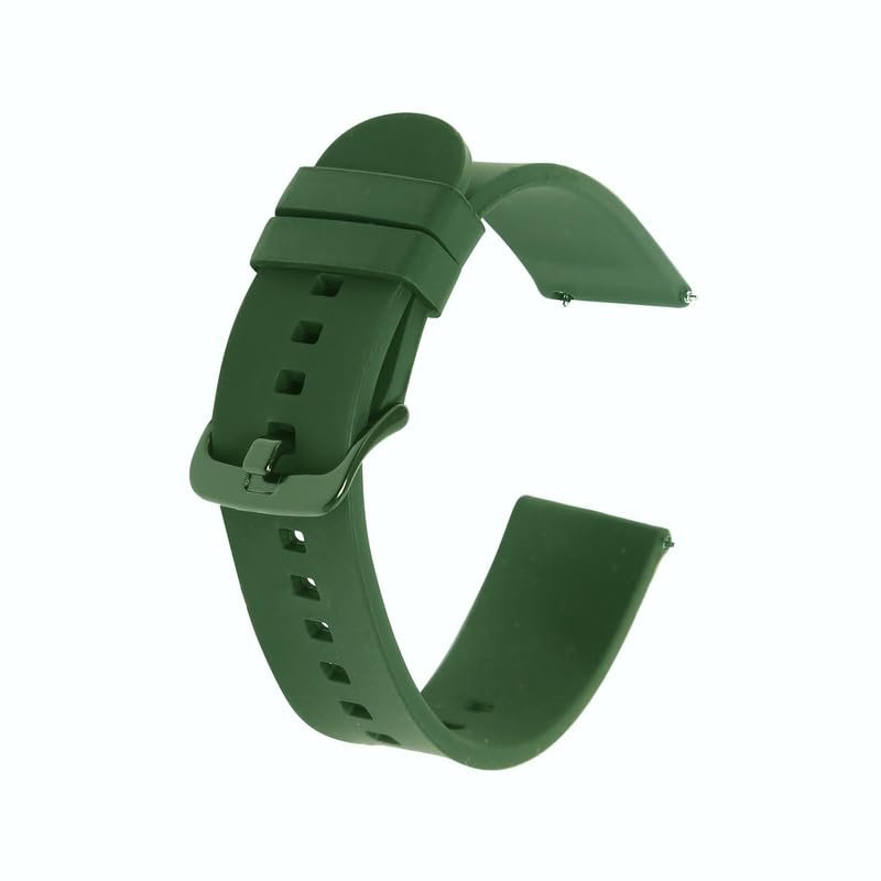 Colorcase Smart Watch Soft Silicon Strap 22mm Compatible with Boat Wave Astra Smart Watch - Silicon Strap Band - Green - 1