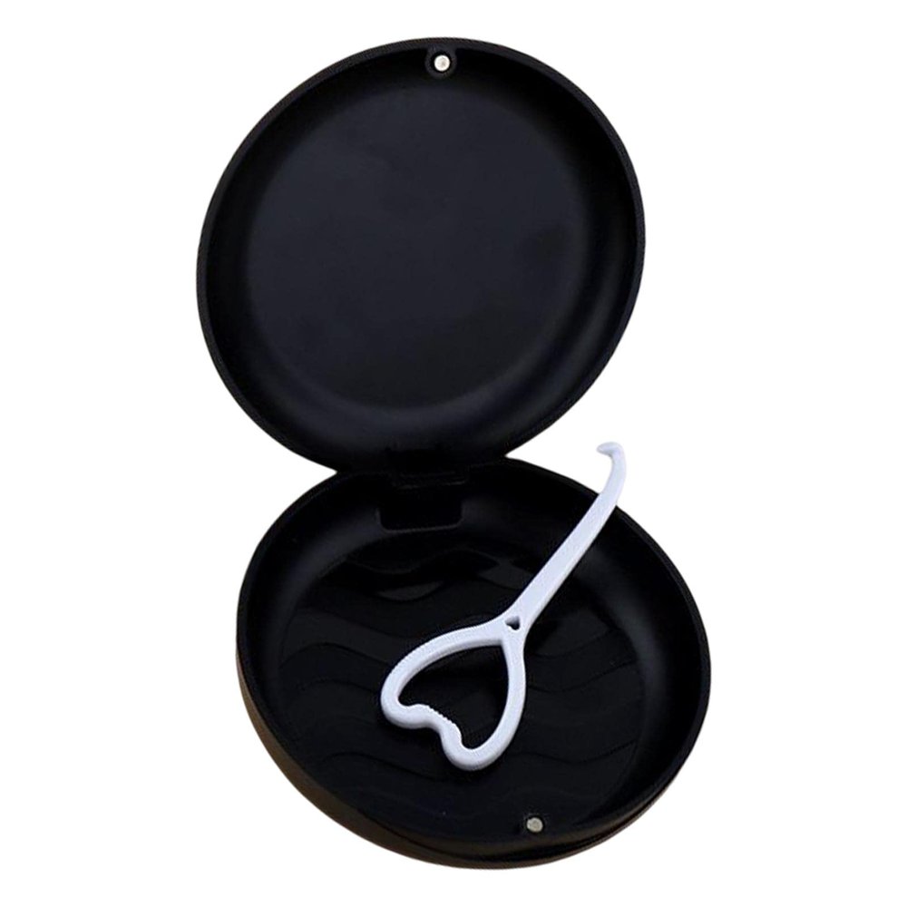 LICHTS Portable Retainer Case Oral Organizer Durable Dentures Storage Boxes black