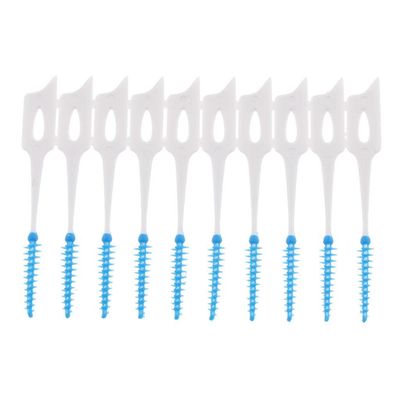 LICHTS 40x Silicone Interdental Toothpick Dental Floss Teeth Clean Brush Oral Care