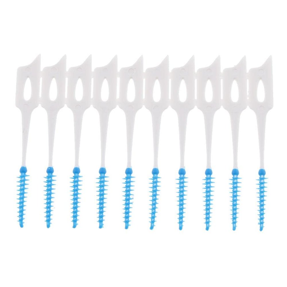 LICHTS 40x Silicone Interdental Toothpick Dental Floss Teeth Clean Brush Oral Care