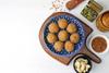 EVUM Gond Laddu Diwali Gift Hamper (400 gm) | Best Gift Potli for Diwali Festival and Special Occasion | Nuts, Dry Fruits, Ghee and Jaggery | Healthy and Tasty Dink Ladoo view 2