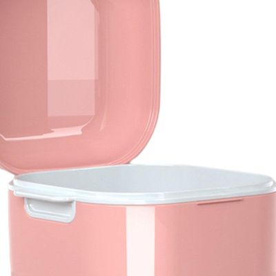 LICHTS Denture Case w/Strainer Basket Bath Cleaning Soaking for Night Guard Pink