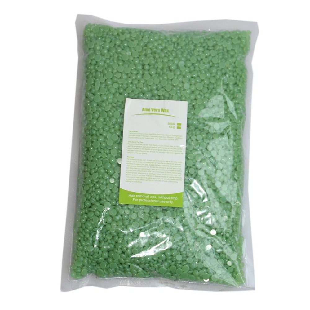 LICHTS 500g Hard Wax Bean Hair Removal Bikini Depilatory No Strip Pellet Aloe