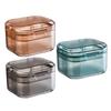 LICHTS Tportable Denture Case Container Waterproof Drain Organizer Holder Soaking Black view 3