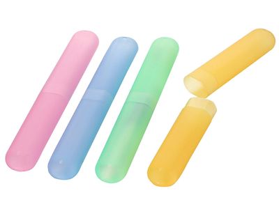 Anti Bacterial Toothbrush Cover, Container, Holder, Cap (Pack of 4)