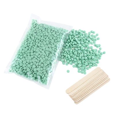 LICHTS 500g Hot Film Hard Wax Beans Hair Removal Beads +10 Sticks Tea Tree