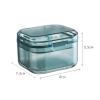 LICHTS Tportable Denture Case Container Waterproof Drain Organizer Holder Soaking Blue view 2
