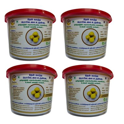 Beefarm Honey Mixed Fresh & Healthy Porikadalai Urundai/Pottukadalai Ladoo/Roasted Gram Ladoo/Maladoo, 250g (Pack of 4)