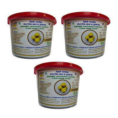 Beefarm Honey Mixed Fresh & Healthy Porikadalai Urundai/Pottukadalai Ladoo/Roasted Gram Ladoo/Maladoo, 250g (Pack of 3)
