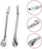 Nidy 2 Pieces Stainless Steel Yerba Mate Tea Straws 6Inch Bombillas for Mate Gourd Drinking Reusable Drink Straws with Filter Spoon view 2