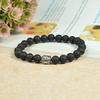 Aanya Gems Buddha Head Bracelet Citrine Rose Quartz, Tiger Eye, Lava, Onyx, Quartz, Amethyst Bracelet Crystal Stone Bracelets (Lava With Buddha) with Lab Certificate view 2