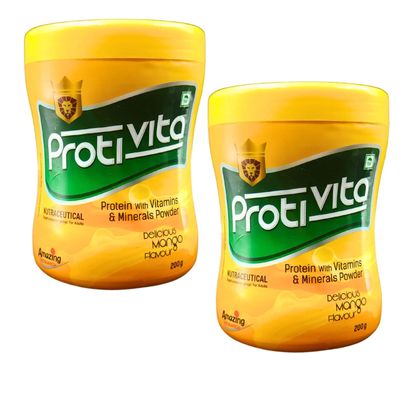 Protivita Powder | Protein | Vitamins | Minerals | 200gm | Pack of 2