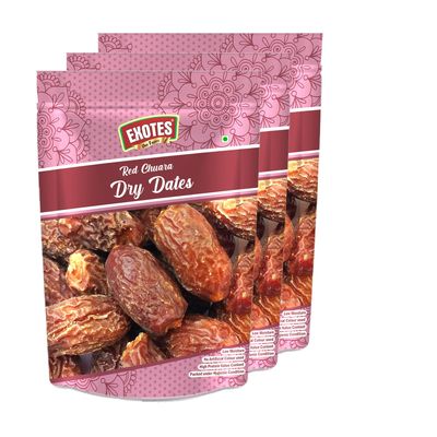 Exotes (Dried Lal Chuara/Lal Sukha Khajoor, 600g (3x200g))