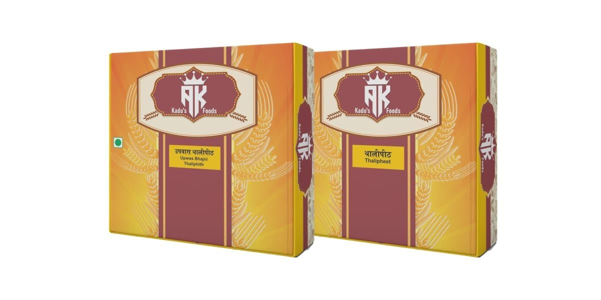 AK Kadu's Foods Thalipeeth Combo Pack Of 2 Each Pack 250 Gm