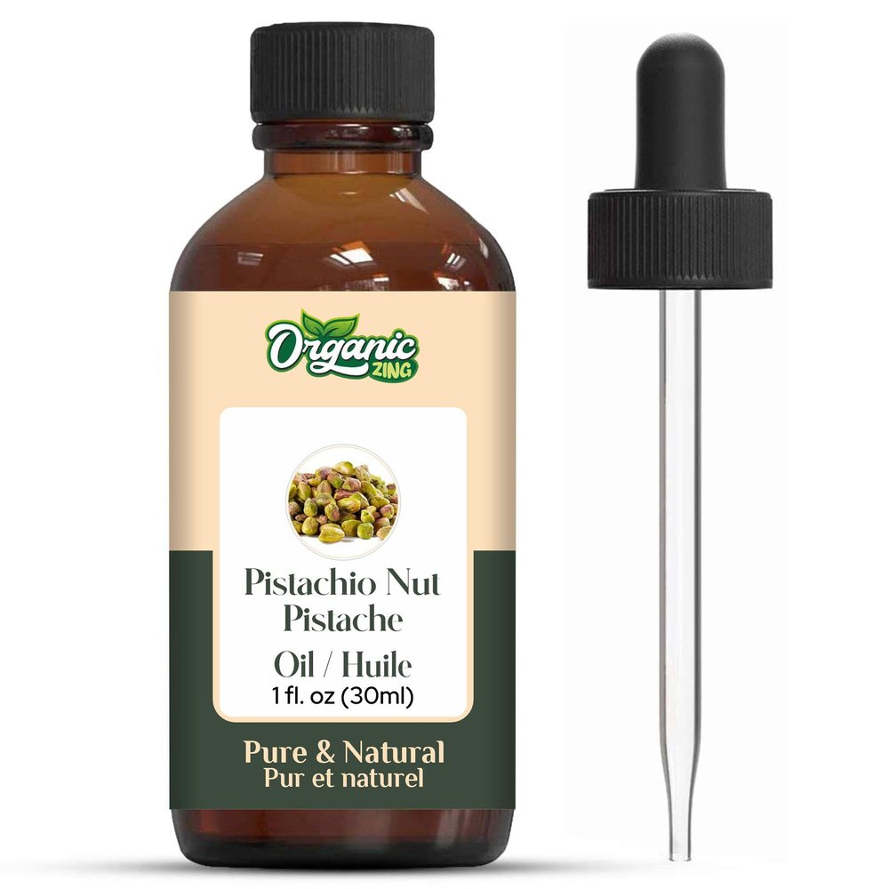 Organic Zing Pistachio Nut (Pistacia Vera) Oil | Pure & Natural Essential Oil for Aroma, Skincare & Massage- 30ml/1.01fl oz