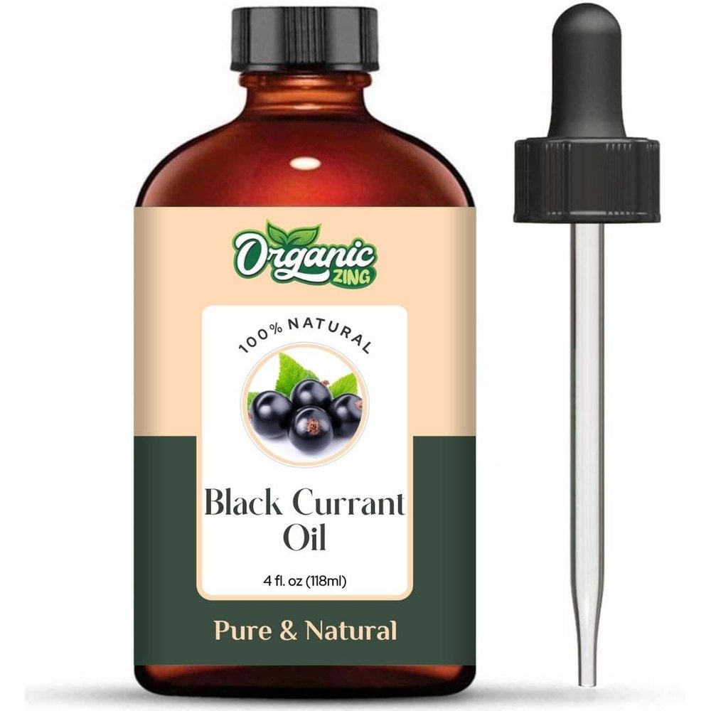 Organic Zing Black Currant (Ribes nigrum) Oil | Pure & Natural Essential Oil for Skincare, Hair care & Massage - 118ml/3.99fl oz