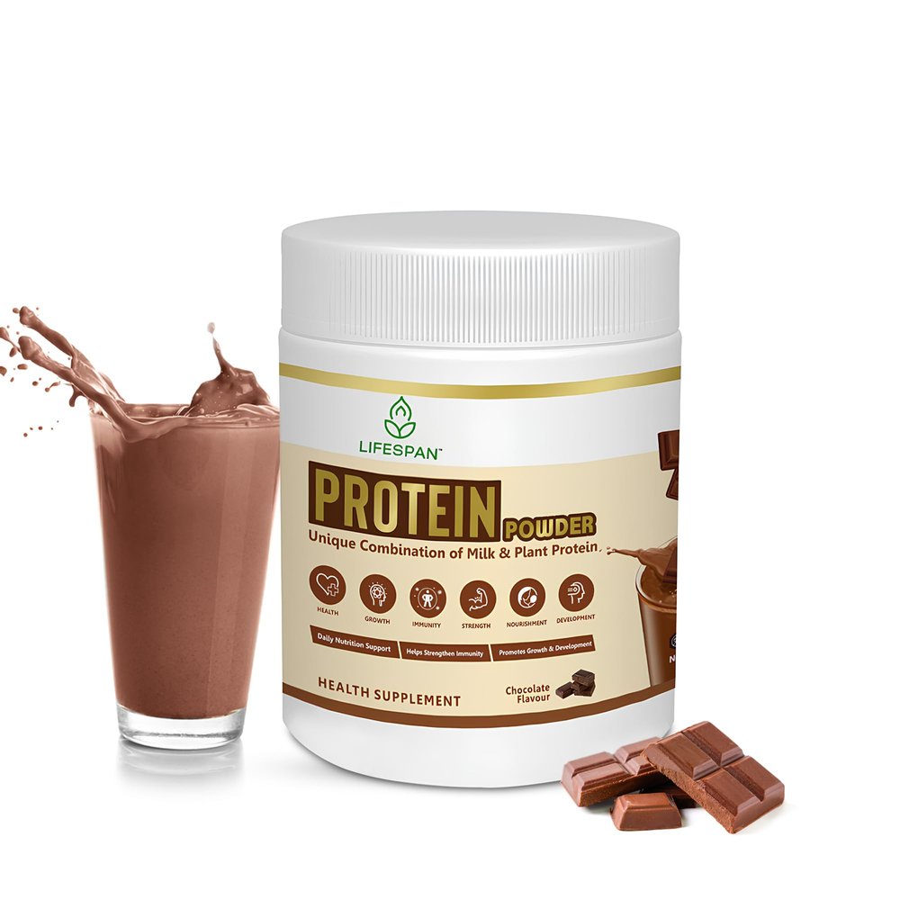 Lifespan Protein Powder | Plant Based Pea Protein Powder with Multivitamin | Minerals, Superfoods, Digestive Enzymes Belgian (Chocolate Flavour- 200 g)