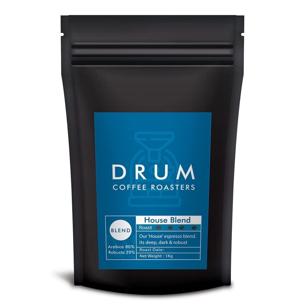 500 g Dark Roast Coffee Beans for Espresso | Drum Coffee Roasters | A Blend Of The Finest Robusta And Arabica Coffee Beans | For Delicious Espresso and Milk based Coffee