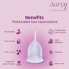 AARYA Reusable Menstrual Cup Combo With Sterilizing Container - Large | Collapsible Microwaveable Sterilizer Cup | Kills 99% Germs | Free Silicone Nipple Cover, Purple, Pack Of 2 Count view 4