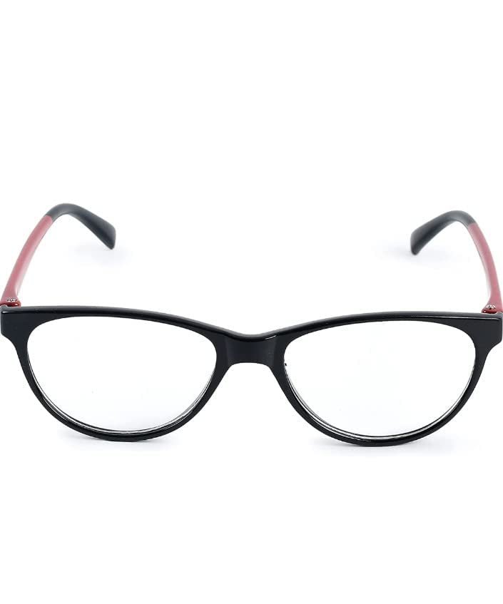 Lens Doctor Progressive Blue Cut Glasses For Men And Women Blue ray +1.00 +1.25 +1.50 1.75 2.00 +2.25 2.50 2.75 3.00 Black Red Cat-Eye (15.no) (Distance Plano/Reading + 2.50)