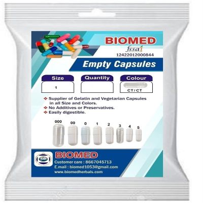 Empty Capsules Size 1 Color CT/CT 250 Capsules (Pack of 2)