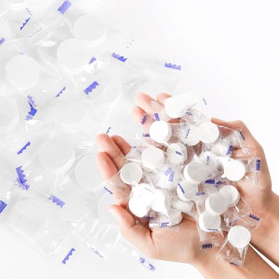 Compressed Towels Toilet Paper Tablets Mini Face Towel Cotton Travel for Beauty & Outdoors Hiking Hotel, Washcloth Disposable Portable Coin Tissues Pack of 5